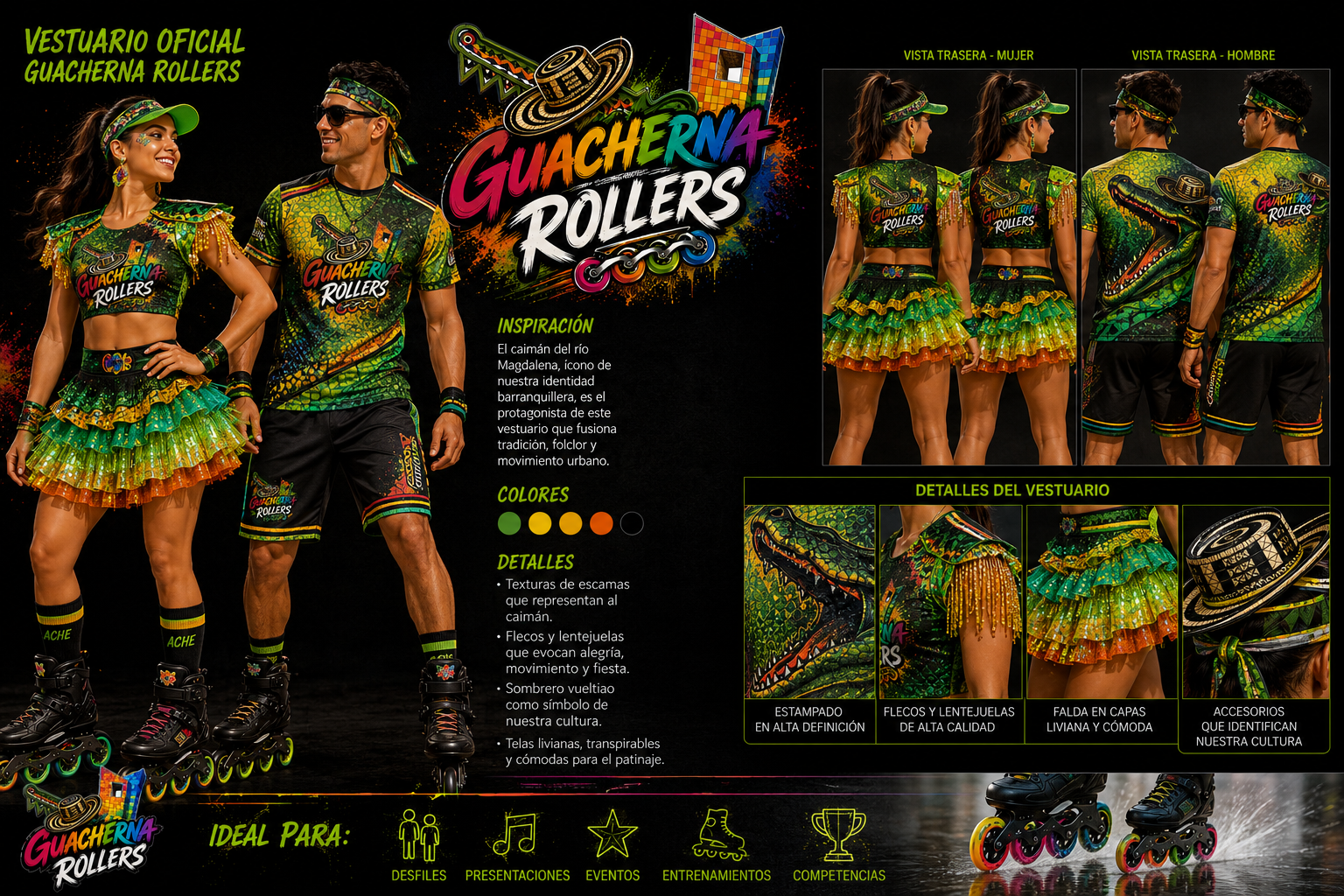 Vestuario oficial Guacherna Rollers